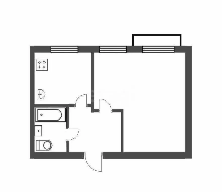 Квартира-студия: Сатка, улица Металлургов, 21 (24.4 м) - Фото 1