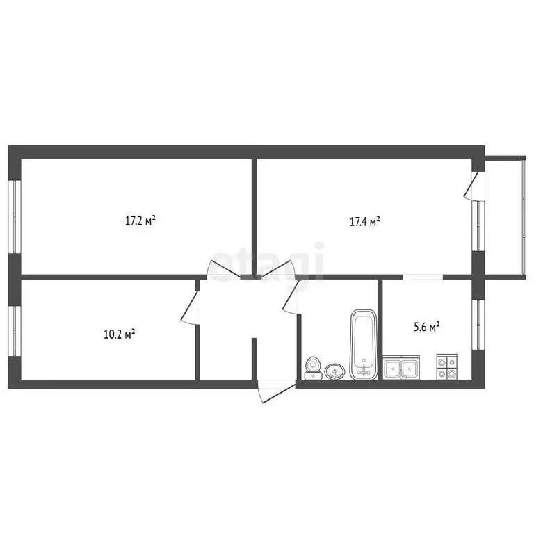 3-комнатная квартира: Петропавловск-Камчатский, проспект Циолковского, ... - Фото 1