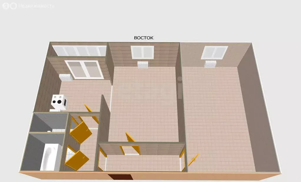 2-комнатная квартира: село Троицкое, улица Матросова, 15к5 (65.5 м) - Фото 1
