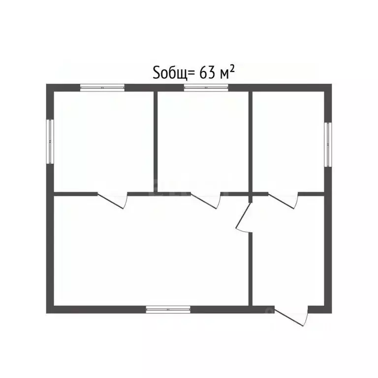 Дом в Брянская область, Сельцо Киевская ул. (63 м) - Фото 0