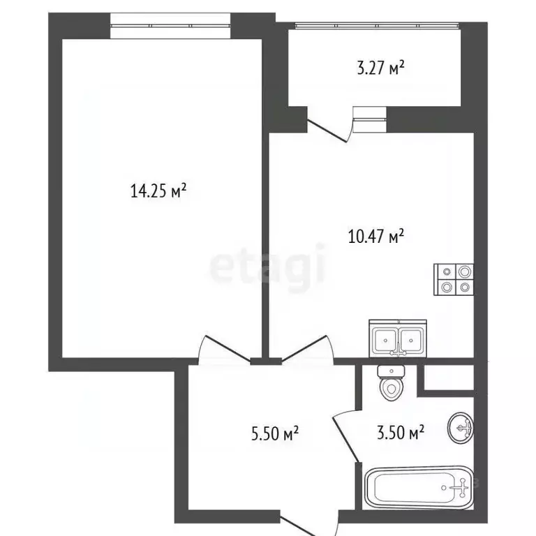 1-к кв. Санкт-Петербург ул. Чирикова, 5 (35.0 м) - Фото 1