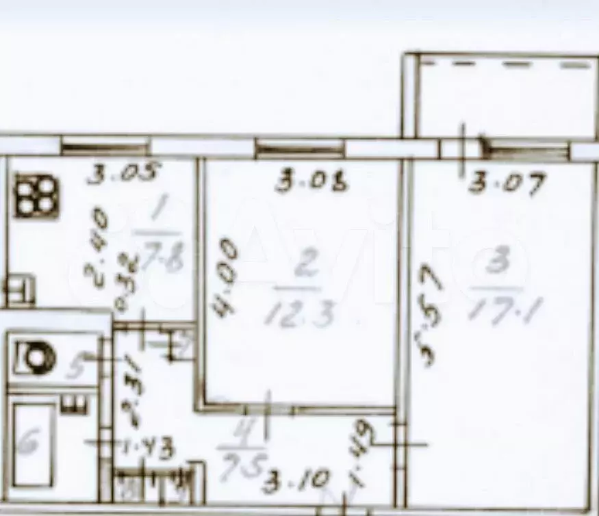 2-к. квартира, 49,5 м, 4/9 эт. - Фото 0