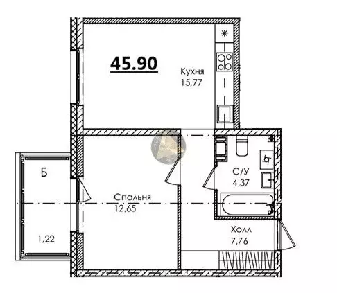 1-комнатная квартира: Сестрорецк, Авиационная улица, 5к1 (45.9 м) - Фото 1