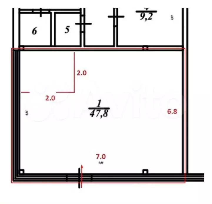 Свободного назначения, 47.8 м - Фото 0