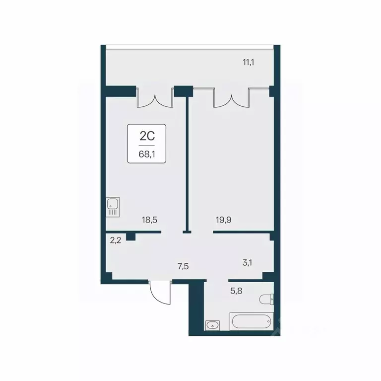 3-к кв. Крым, Алупка ш. Севастопольское, 6Ак3 (68.1 м) - Фото 1