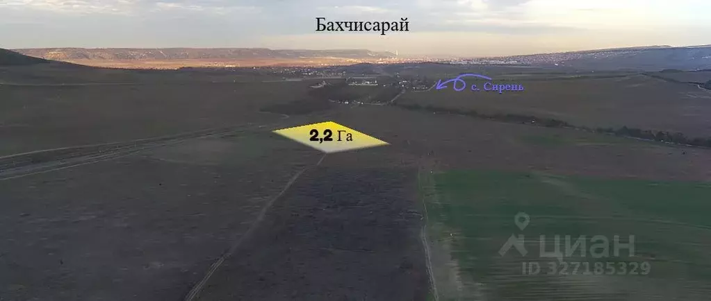 Участок в Крым, Бахчисарайский район, Куйбышевское с/пос  (220.0 сот.) - Фото 1