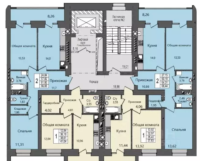 2-к кв. Марий Эл, Йошкар-Ола Светлый мкр,  (66.08 м) - Фото 1