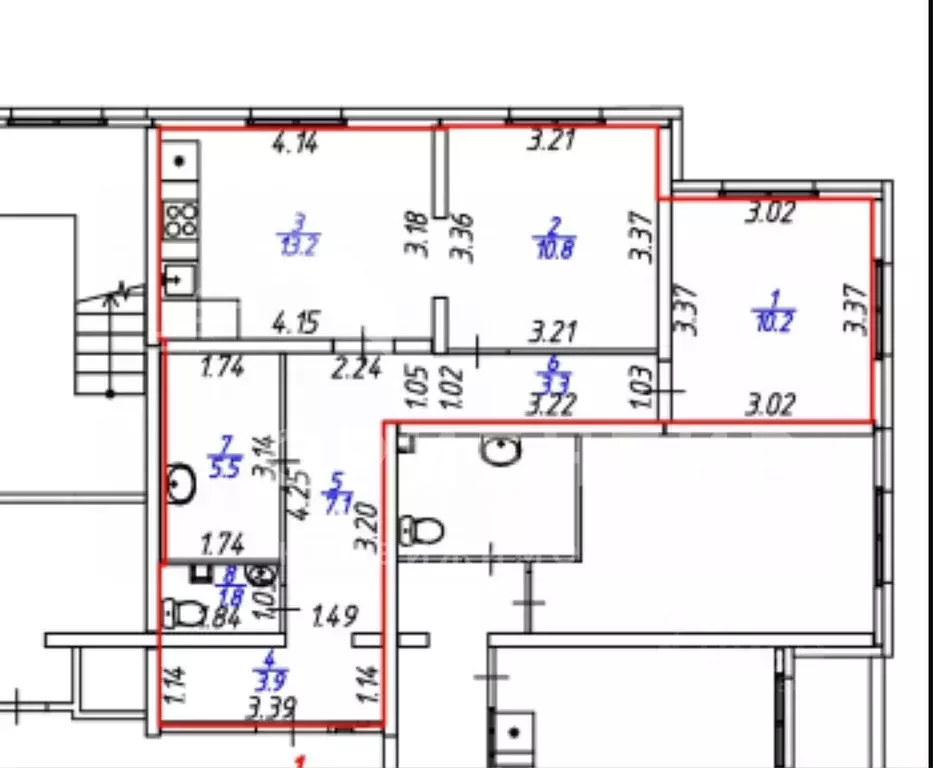 2-к кв. Свердловская область, Екатеринбург ул. 40-летия Комсомола, 2Д ... - Фото 2