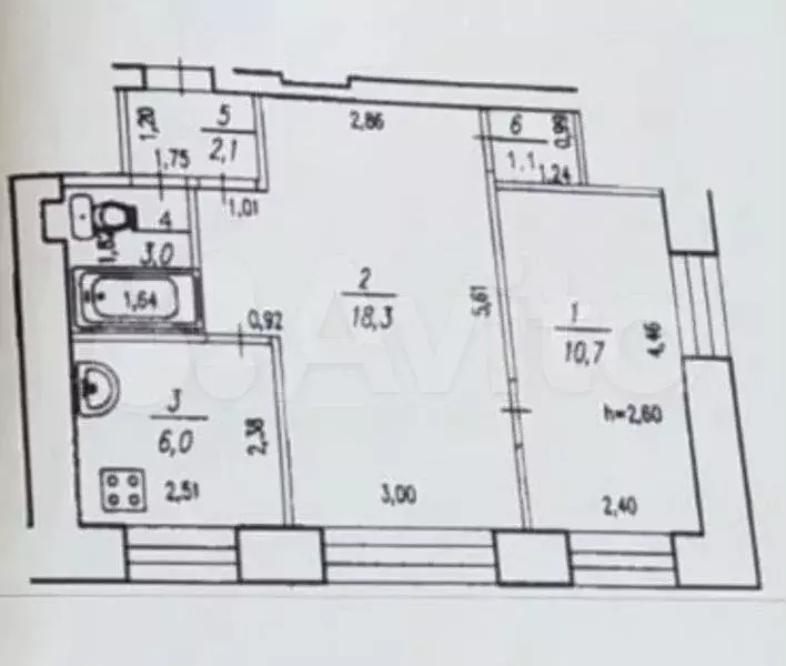 2-к. квартира, 41,2 м, 1/5 эт. - Фото 0