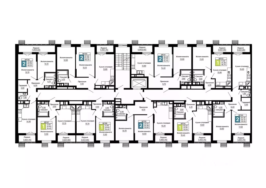 2-к кв. Адыгея, Тахтамукайский район, Яблоновский пгт  (54.7 м) - Фото 2