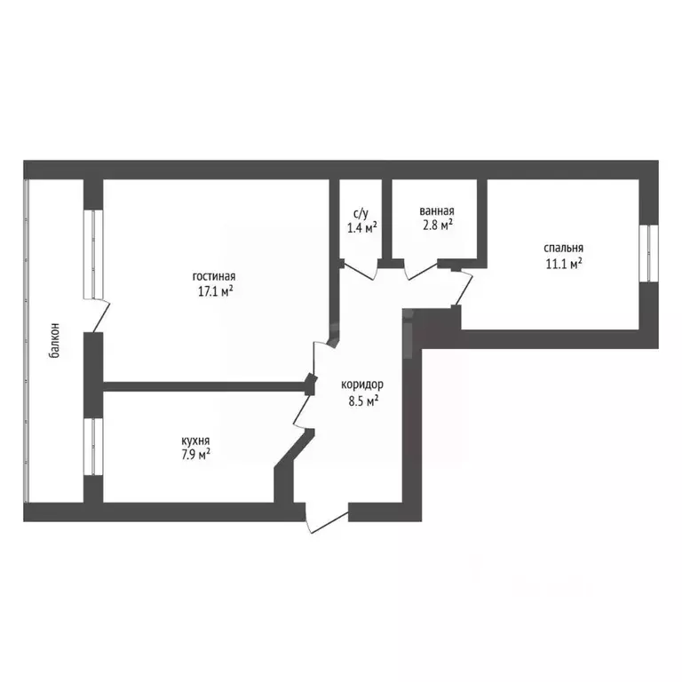 2-к кв. Амурская область, Тамбовский муниципальный округ, с. ... - Фото 2