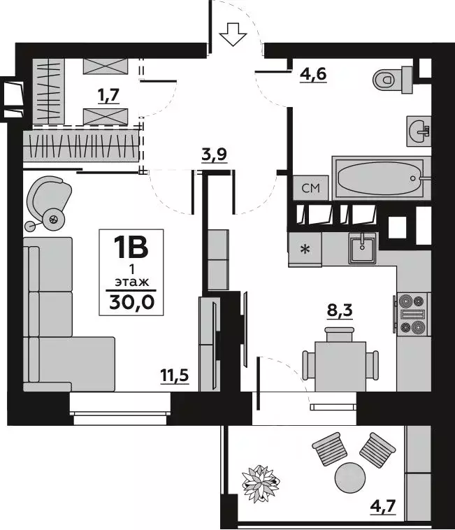 1-к кв. Волгоградская область, Волгоград пос. Ангарский, ул. ... - Фото 1