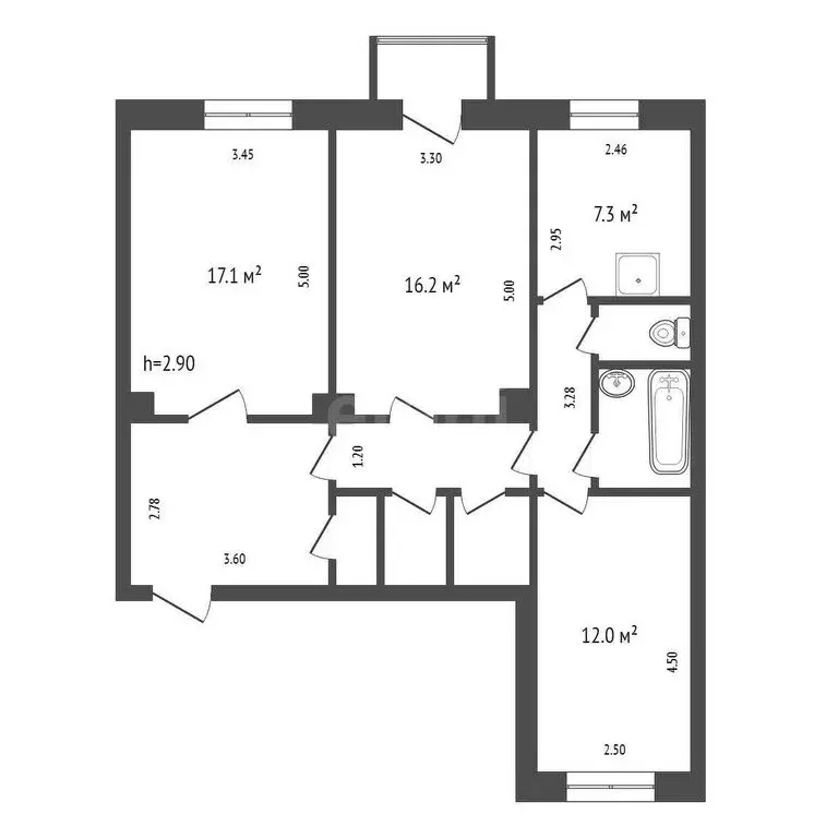 3-комнатная квартира: Красноярск, проспект имени Газеты Красноярский ... - Фото 1