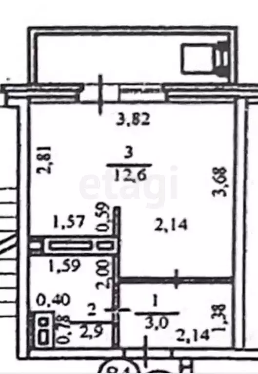 Квартира-студия: деревня Хохряки, Тепличная улица, 34 (18.5 м) - Фото 1