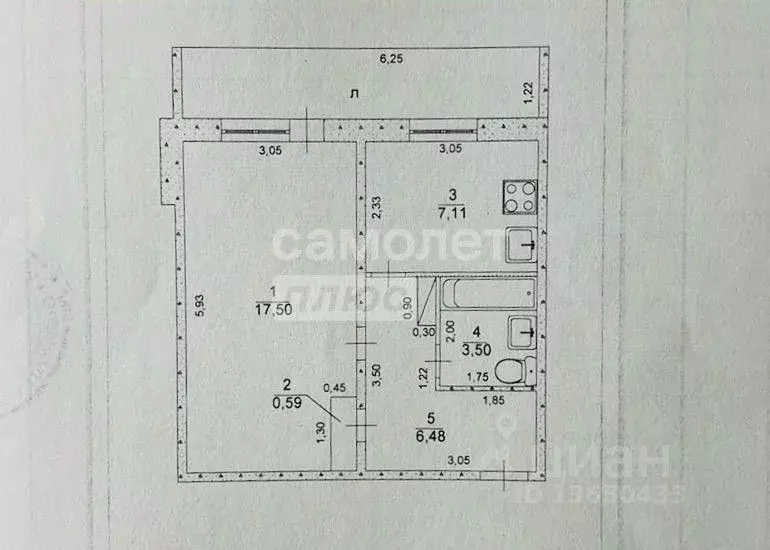 1-к кв. Ульяновская область, Ульяновск Камышинская ул., 25 (35.2 м) - Фото 2