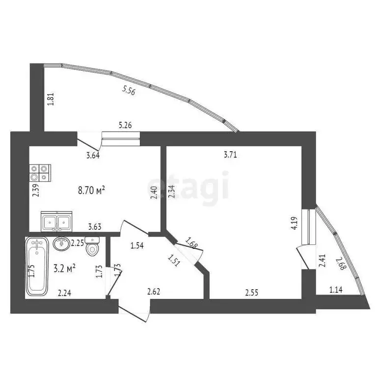 1-комнатная квартира: Саранск, Республиканская улица, 30 (30.4 м) - Фото 1