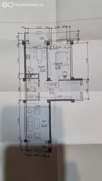 2-комнатная квартира: Махачкала, Маковая улица, 2к6 (68.08 м) - Фото 0