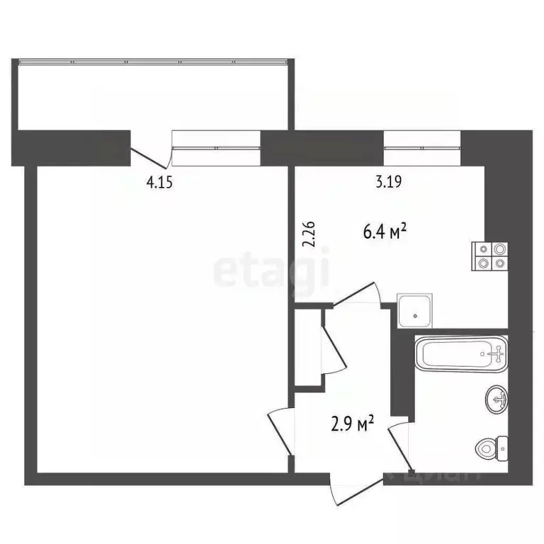 1-к кв. Крым, Саки ул. Ленина (28.2 м) - Фото 2