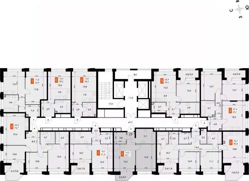 1-к кв. Нижегородская область, Нижний Новгород Черниговская ул. (45.1 ... - Фото 1