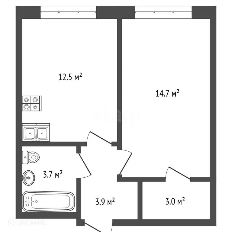 Продаётся 1-к квартира, 37.8 м - Фото 1