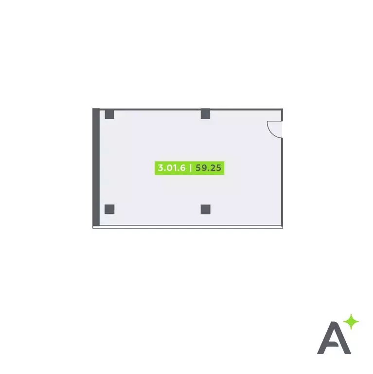 Офис (59.25 м) - Фото 1