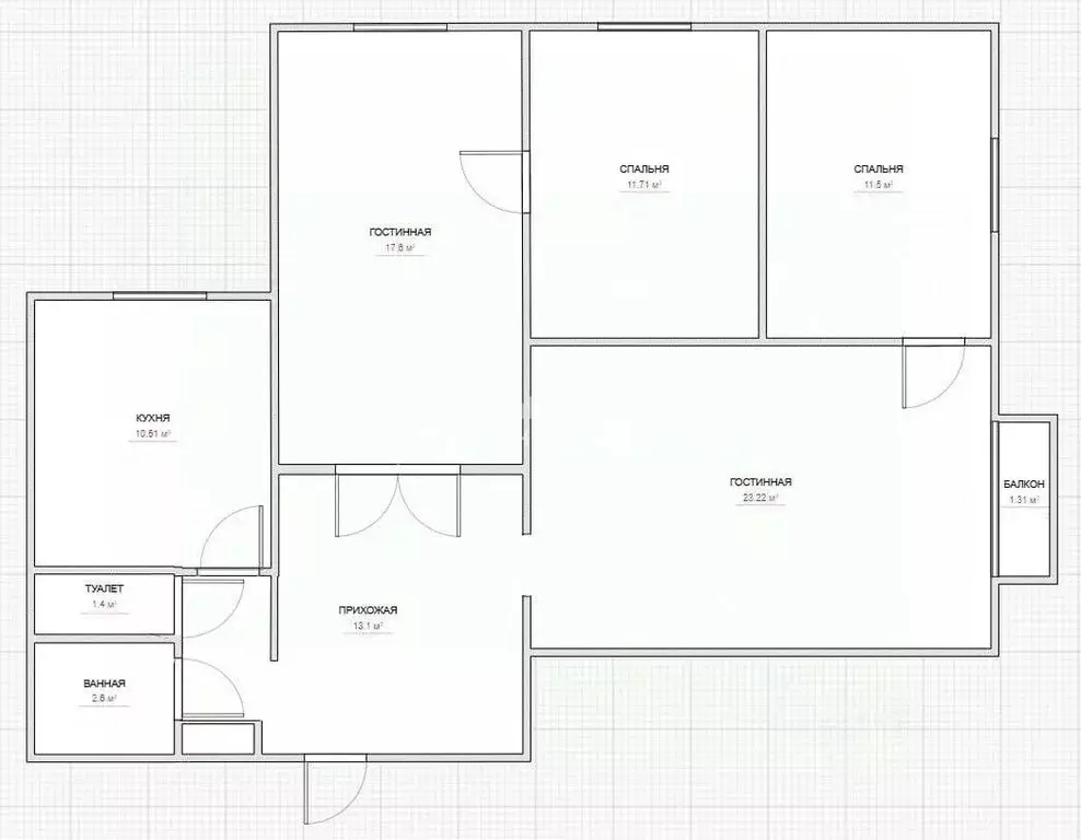 4-к кв. Москва Каширское ш., 9К1 (92.6 м) - Фото 2