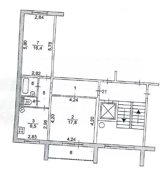 2-к кв. Челябинская область, Челябинск ул. Кулибина, 25 (56.0 м) - Фото 2