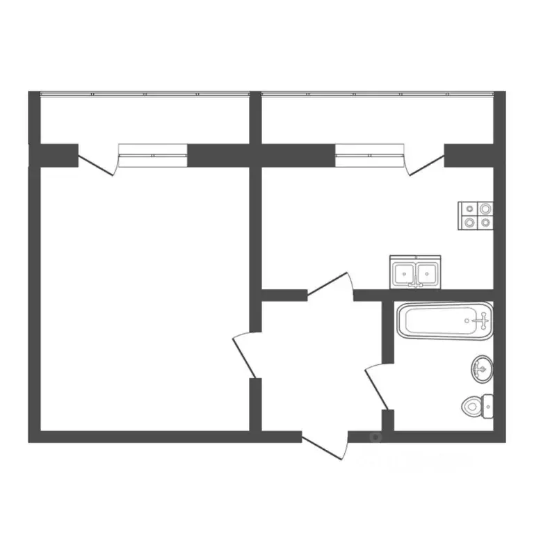 1-к кв. Тюменская область, Тюмень Первомайская ул., 40к1 (48.2 м) - Фото 2