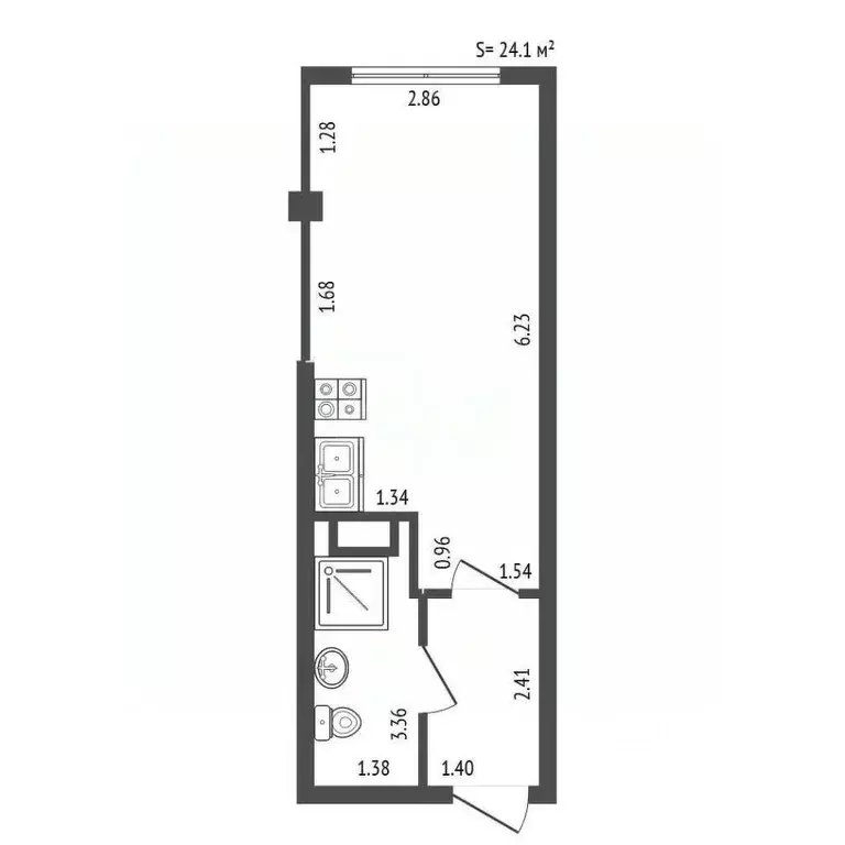 Студия Ленинградская область, Мурино Всеволожский район, ул. Шоссе в ... - Фото 2