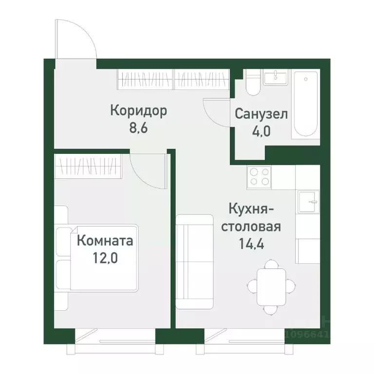 1-к кв. Челябинская область, Челябинский городской округ, пос. ... - Фото 0