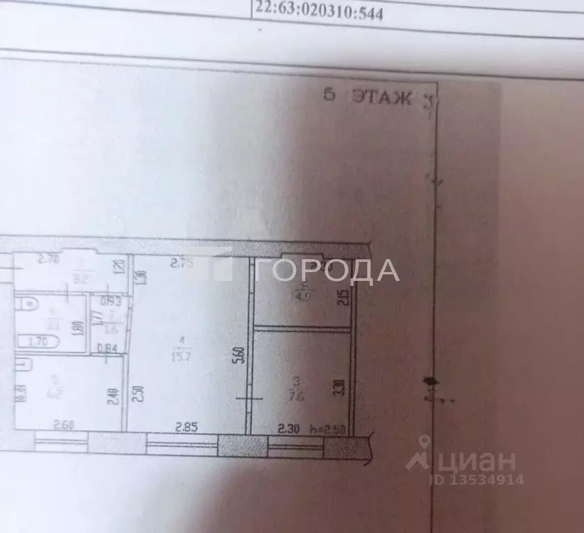 2-к кв. Алтайский край, Барнаул ул. 4-я Западная, 77 (42.3 м) - Фото 2