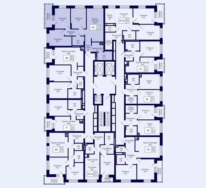 3-к кв. Новосибирская область, Новосибирск 18-й Бронный пер., 16 (63.3 ... - Фото 2