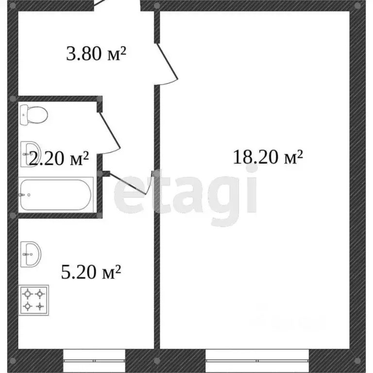 1-к кв. Нижегородская область, Нижний Новгород ул. Дружаева, 15 (29.8 ... - Фото 2