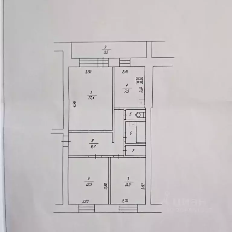 3-к кв. Башкортостан, Нефтекамск ул. Строителей, 77Б (61.0 м) - Фото 0