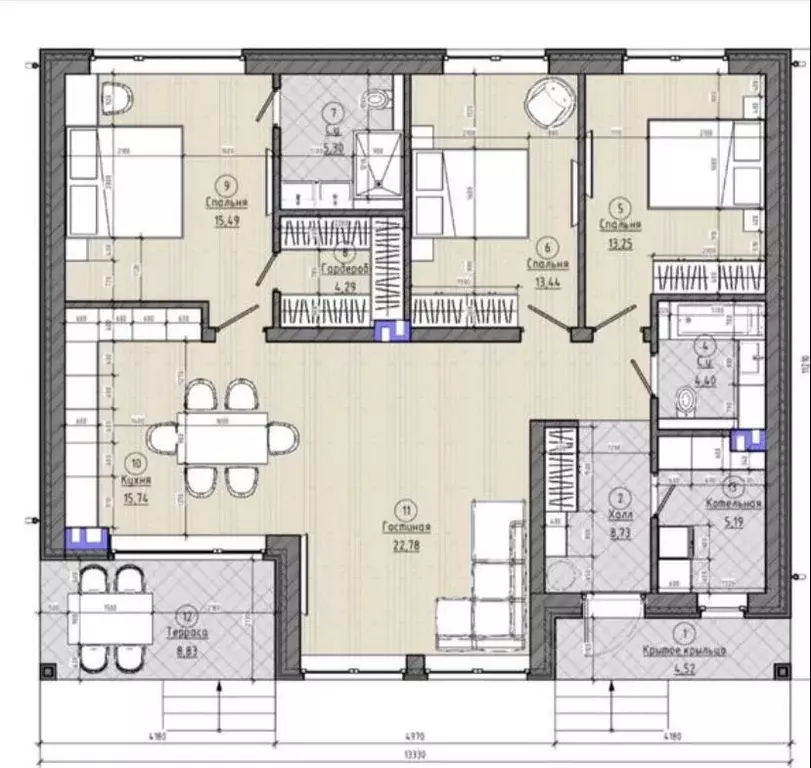 Коттедж в Татарстан, Лаишевский район, Кирбинское с/пос, д. Травкино ... - Фото 1