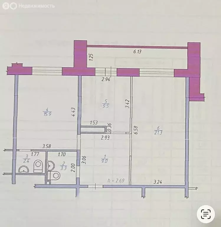 2-комнатная квартира: Ижевск, улица Софьи Ковалевской, 13 (67 м) - Фото 1