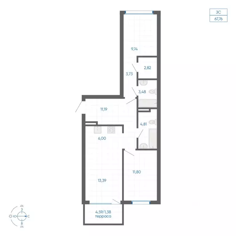 2-к кв. Челябинская область, Челябинский городской округ, пос. ... - Фото 1