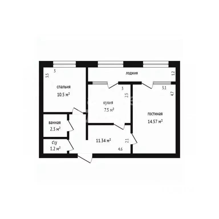 2-к кв. Дагестан, Дербент ул. Саида Габиева, 26 (54.0 м) - Фото 2