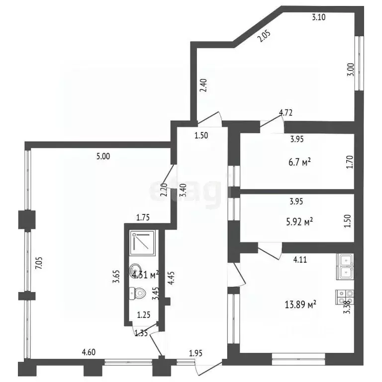 3-к кв. Крым, Ялта муниципальный округ, Симеиз пгт ул. Советская, 45 ... - Фото 1