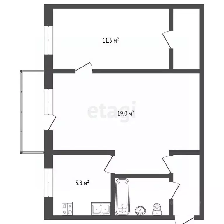 2-к кв. Мордовия, Саранск ул. Терешковой, 8 (44.0 м) - Фото 2