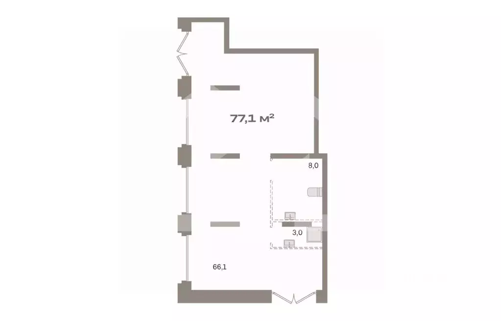 Торговая площадь в Москва Тагильская ул., 6/1 (258 м) - Фото 2
