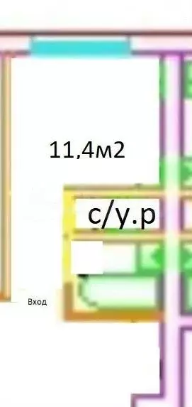 Квартира-студия, 11,4 м, 1/9 эт. - Фото 0