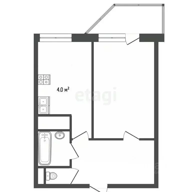 1-к кв. Крым, Евпатория ул. Иванова, 11 (27.8 м) - Фото 2