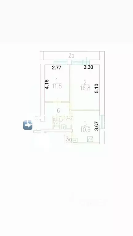 2-к кв. Москва Скаковая ул., 13К1 (50.3 м) - Фото 2