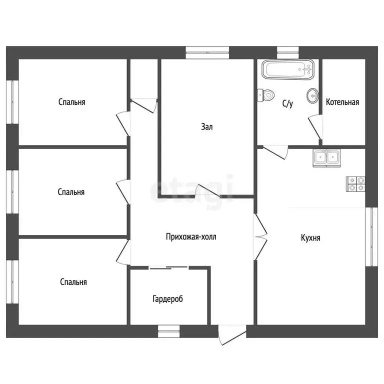 Дом в Менделеевск, Полевая улица (134 м) - Фото 1