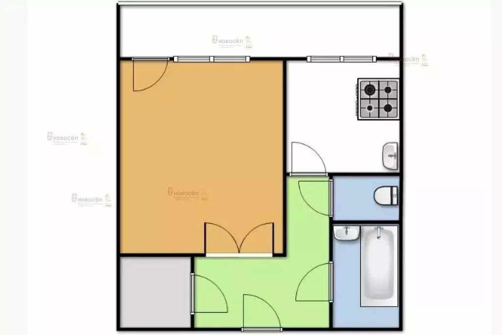 1-комнатная квартира: Екатеринбург, улица Учителей, 10 (39 м) - Фото 0
