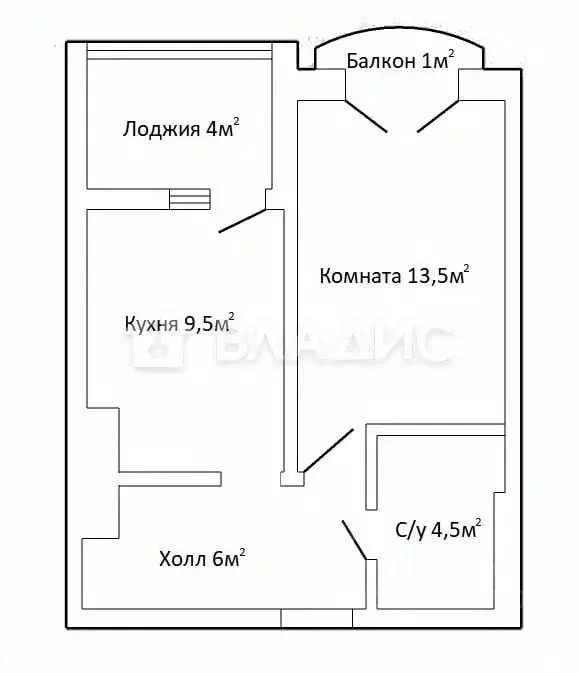 1-к кв. Калининградская область, Гурьевский муниципальный округ, пос. ... - Фото 1