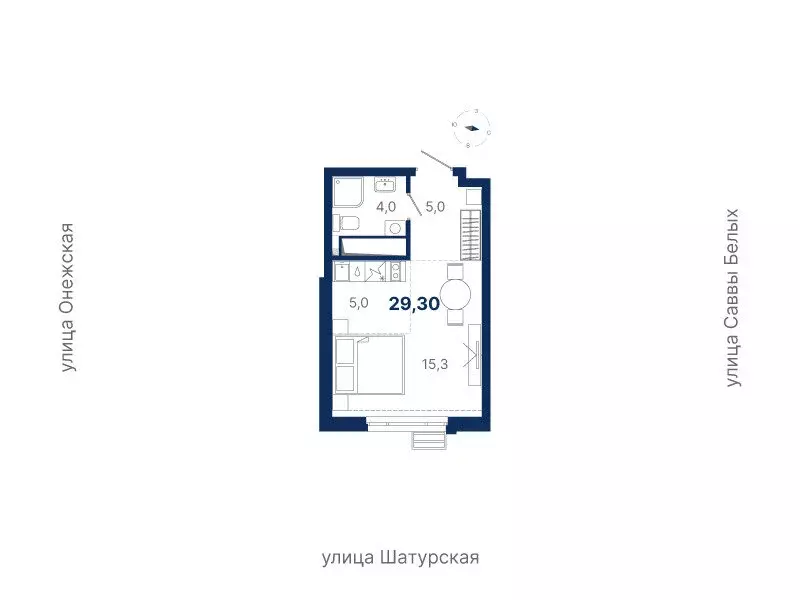 Квартира-студия: Екатеринбург, жилой район Южный, жилая экосистема ... - Фото 0