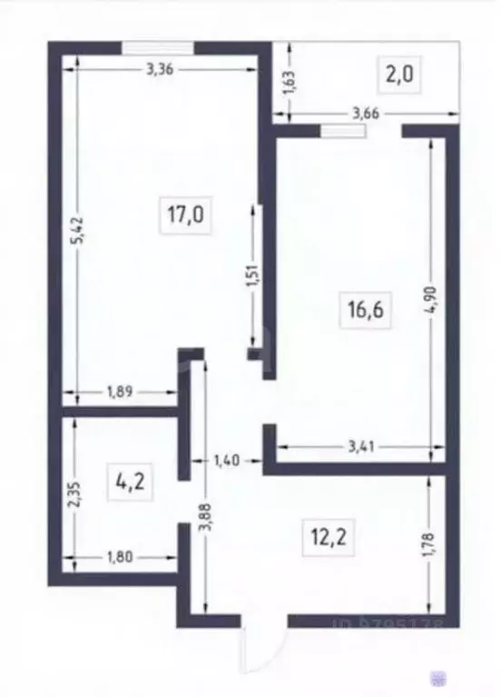 1-к кв. Татарстан, Казань Чистопольская ул., 71Б (49.7 м) - Фото 2