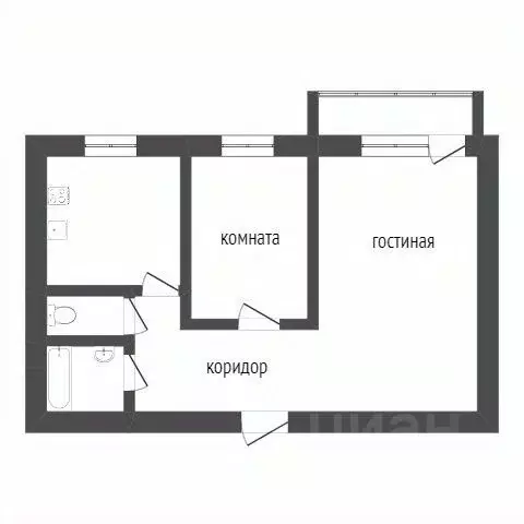 2-к кв. Бурятия, Улан-Удэ ул. Строителей, 41 (51.38 м) - Фото 1